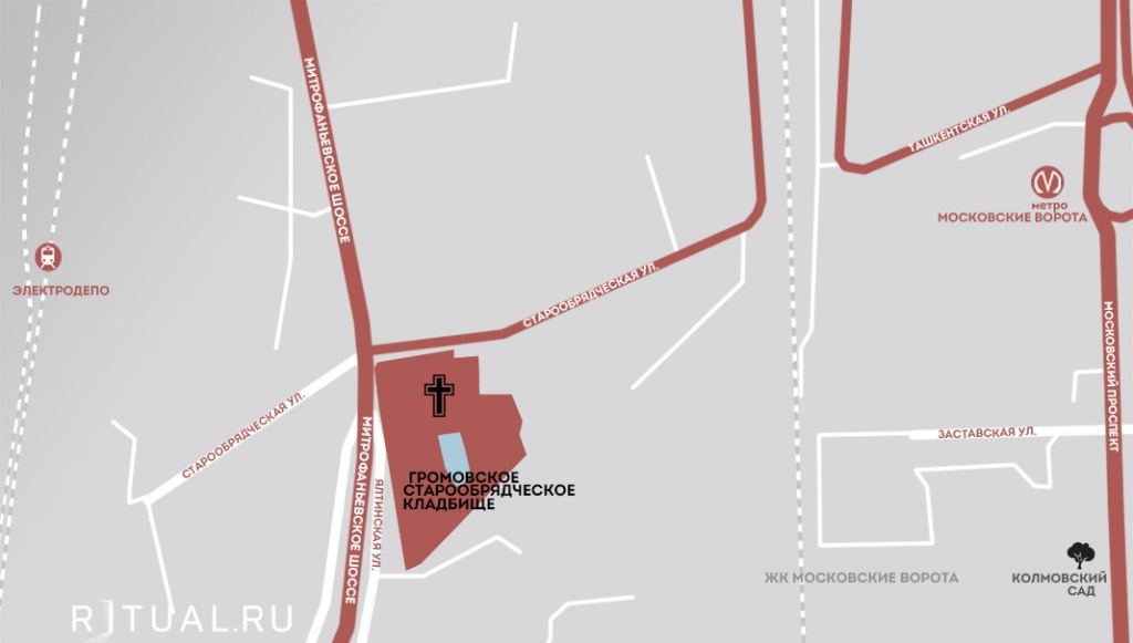 Громовское Старообрядческое кладбище на карте